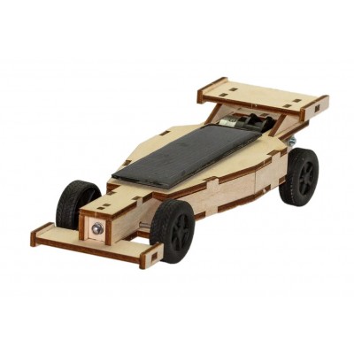 SOLAR CONSTRUCTION KIT - RACING CAR WITH RECHARGEABLE BATTERY